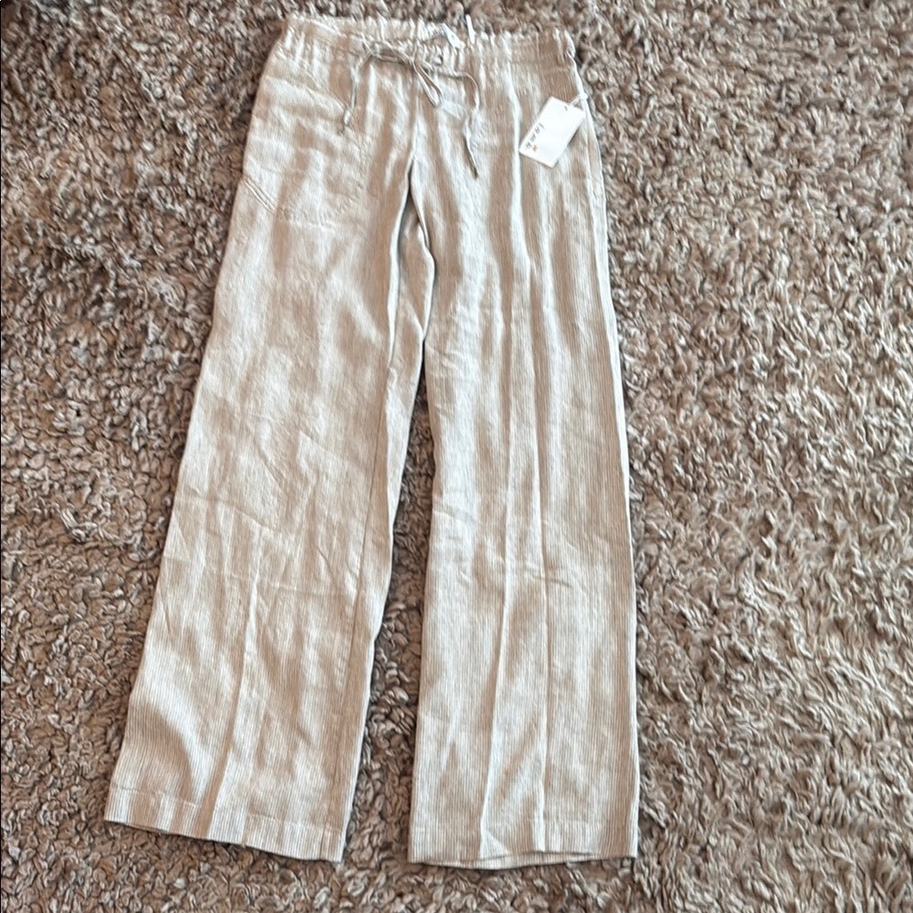 L.A.M.B. By Gwen Stefani Tan Linen Pants size 4